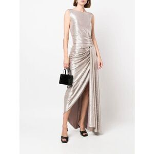 Talbot Runhof metallic-finish ruched maxi dress Size US 2 $1950